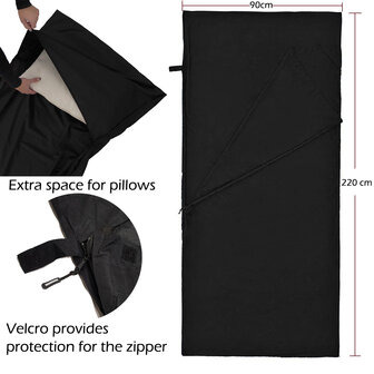 Beefree sheet bag | Summer sleeping bag | Thin sleeping bag | Liner | Green