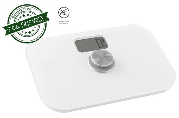 Beepower Mini Personenweegschaal | Self powered | Geen baterij nodig | Wit